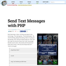 Send Text Messages with PHP