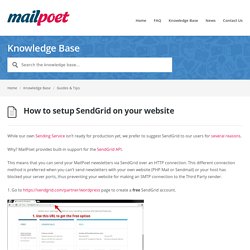 How to setup SendGrid on your website - MailPoet Support