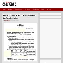 And So It Begins: New York Sending Out Gun Confiscation Notices