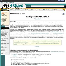 Sending Email in ASP.NET 2.0