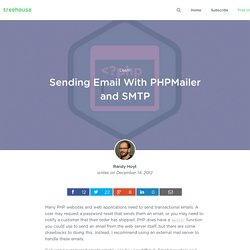 Sending Email With PHPMailer and SMTP