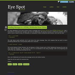 Eye Spot / Sending Messages to a HTML5 WebSocket from Python