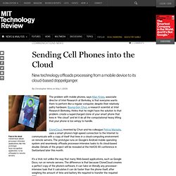 Envoi de téléphones cellulaires dans le Cloud