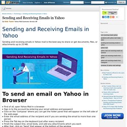 Sending and Receiving Emails in Yahoo by Kate Taylor