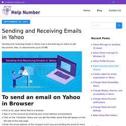 Sending and Receiving Emails in Yahoo