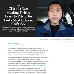 China Is Now Sending Twitter Users to Prison for Posts Most Chinese Can’t See