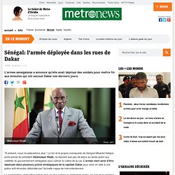 Sénégal: l'armée déployée dans les rues de Dakar
