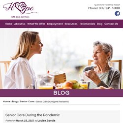 Senior Care During the Pandemic