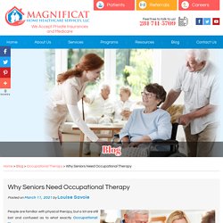 Why Seniors Need Occupational Therapy