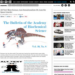 Alt Text: More Science, Less Sensationalism (Or, Lose the Space Lizards)