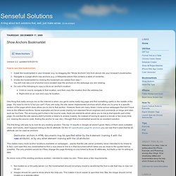 Senseful Solutions: Show Anchors Bookmarklet