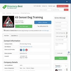 K9 Sensei Dog Training - Pets and animals