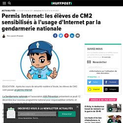 Permis Internet: les élèves de CM2 sensibilisés à l'usage d'Internet par la gendarmerie nationale