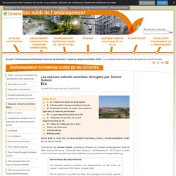Les espaces naturels sensibles décryptés par Jérôme Dubois