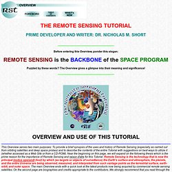 Remote Sensing Tutorial Overview