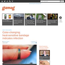 Color-changing, heat-sensitive bandage indicates infection