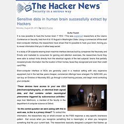 Sensitive data in human brain successfully extract by Hackers