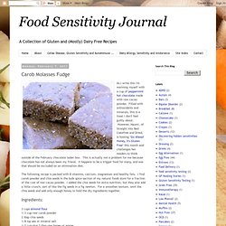 Food Sensitivity Journal: Carob Molasses Fudge