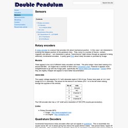 Sensors - Double Pendulum