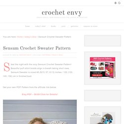 Sensum Crochet Sweater Pattern - crochet envy