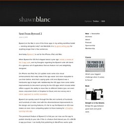 Sent From Byword 2 — Shawn Blanc