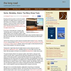 Sente, Mendeley, Zotero: Too Many Sharp Tools - The Long Road