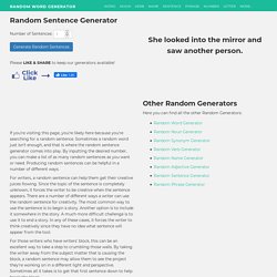 Random Sentence Generator — 1000+ Random Sentences