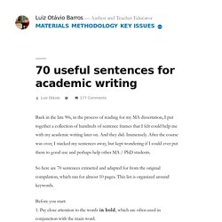 70 useful sentences for academic writing