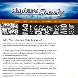 What is Sentient World Simulation? - Rapture Ready