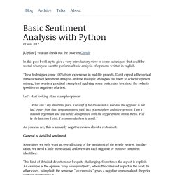 Basic Sentiment Analysis with Python