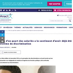 Plus d’un quart des salariés a le sentiment d’avoir déjà été victime de discrimination