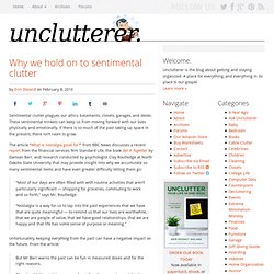 Why we hold on to sentimental clutter