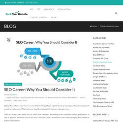 SEO Career: Why You Should Consider It