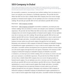 SEO Company In Dubai