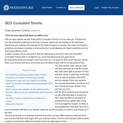 SEO Consultant Toronto