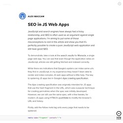 SEO in JS Web Apps