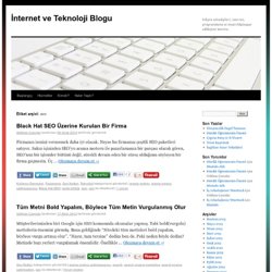 İnternet ve Teknoloji Blogu