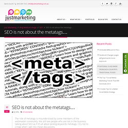 SEO IS NOT ABOUT THE METATAGS! - online Marketing