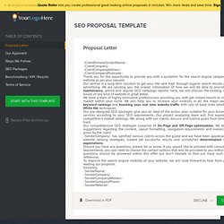 Seo Proposal Template