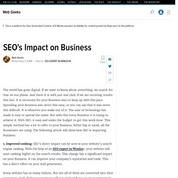 SEO's Impact on Business