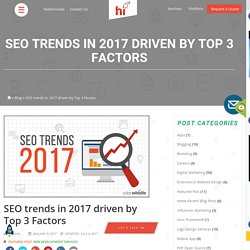 SEO trends in 2017 driven by Top 3 Factors