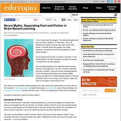 Neuro Myths: Separating Fact and Fiction in Brain-Based Learning