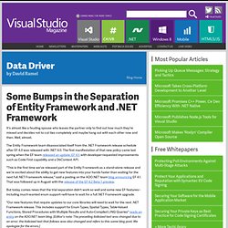 Some Bumps in the Separation of Entity Framework and .NET Framework