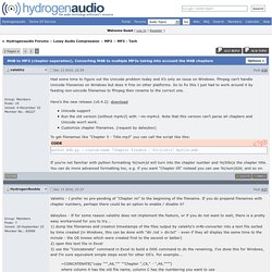 M4B to MP3 (chapter separation) - Hydrogenaudio Forums