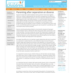 Parenting after separation or divorce