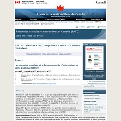 ASPC 03/09/15 Les données massives et le Réseau mondial d'information en santé publique (RMISP)