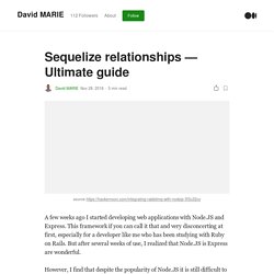 Sequelize relationships — Ultimate guide