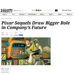 Pixar Sequels Draw Bigger Role in Company’s Future