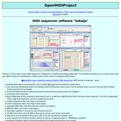 Free and open source MIDI sequencer software "Sekaiju"