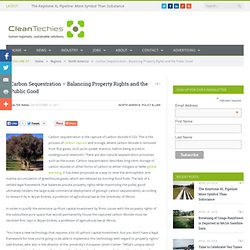 Carbon Sequestration – Balancing Property Rights and the Public Good